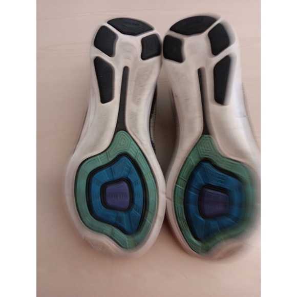 Nike Flyknit Lunar 3 Black White Persian Violet Hot Lava Size 9.5 698181-0 - Picture 6 of 7